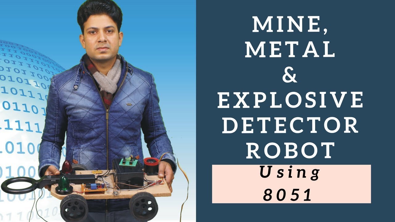Mine and Risky material detector robot using 8051 - with Code/ Circuits Design / PCB Design