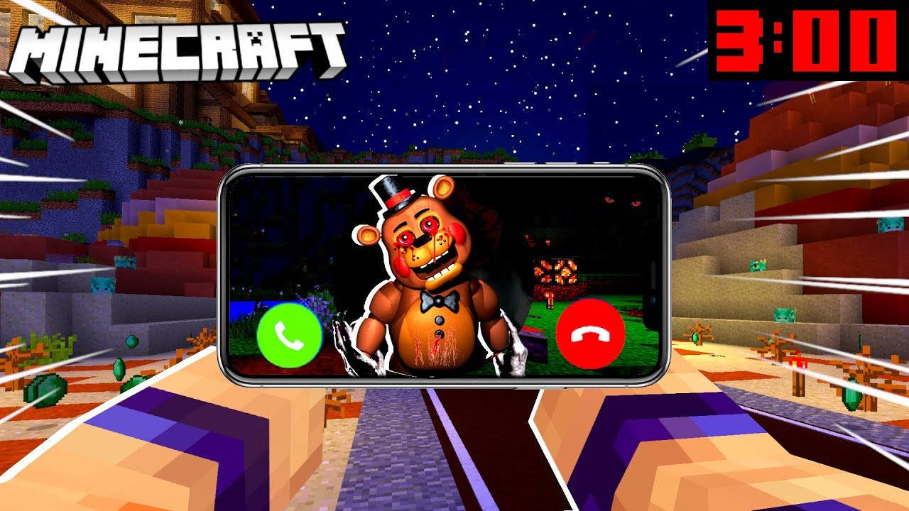 NIE ODBIERAJ TELEFONU OD ZŁEGO FREDDY Z FNAF O 3:00 W NOCY BO SPOTKASZ GO W MINECRAFT