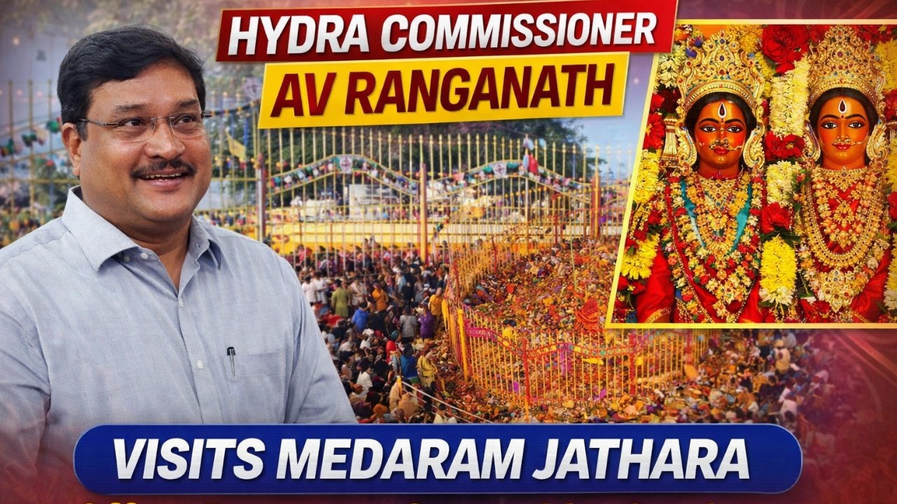Hydra Commissioner AV Ranganath with Family at Medaram Jathara || M24 Telugu