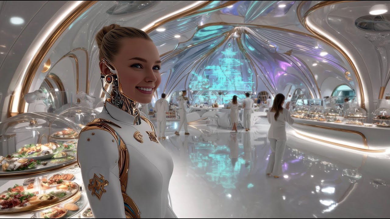 FUTURISTIC TRANSPORT 2150 4K  Relaxing Lo Fi Sci Fi Ride • Neon City, Spaceport & Sky Trains