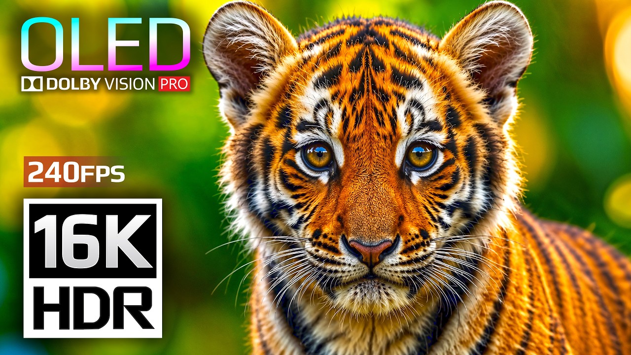 Baby Animals OLED HDR Showcase | 16K Dolby Vision 240fps Nature (4K &bull; 8K Ultra HD TV)