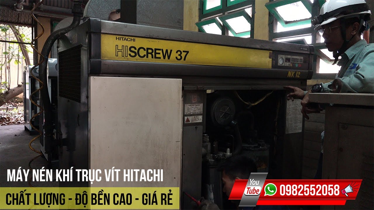 Máy Nén Khí Trục Vít Hitachi | Máy Nén Khí Trục Vít | May Nen Khi Truc Vit | Máy Nén Khí Nhật Bãi