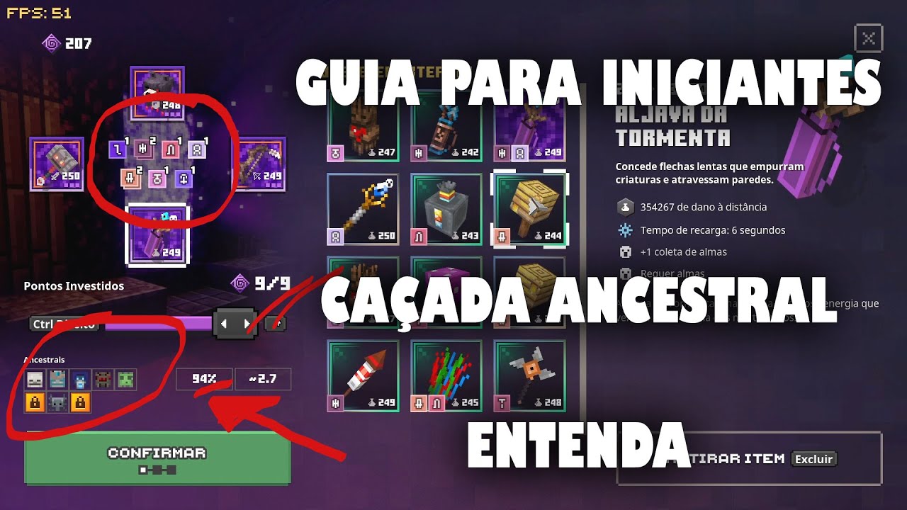 GUIA PARA INICIANTES  - CA&Ccedil;ADA ANCESTRAL -  MINECRAFT DUNGEONS
