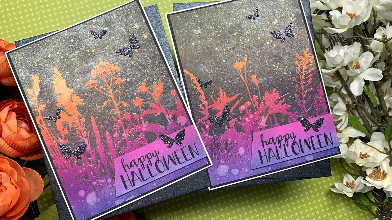 Trapped Oxide Ink Blending | SSS Wildflowers Take 8 | AmyR Halloween 2021 Series #7