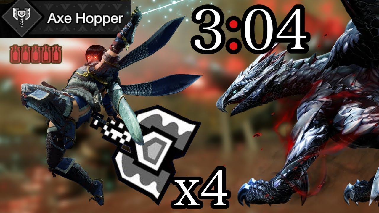 【MHRise:PC】3:04 Crimson Glow Valstrax 4 Charge Blade 猫火事場 チャージアックス 奇しき赫耀のバルファルク 秘紅赫耀的天彗龍 充能斧 盾斧