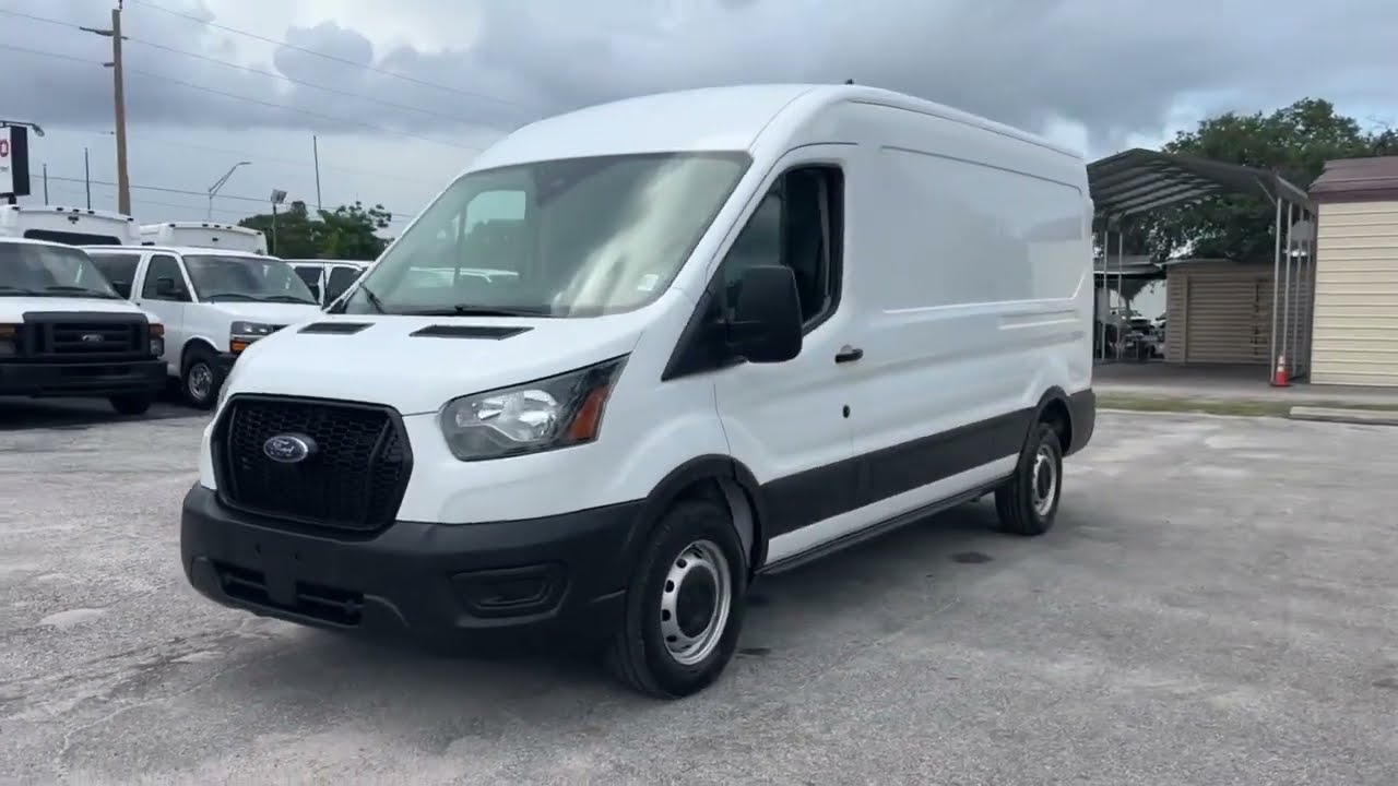 2021 Ford Transit 250 Medium Roof Upfitted Cargo Van | Shelving + Pass-Through Partition | SRQ Auto