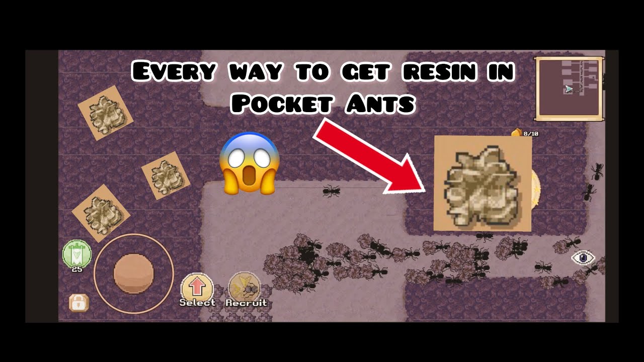 Every way to get resin in pocket ants