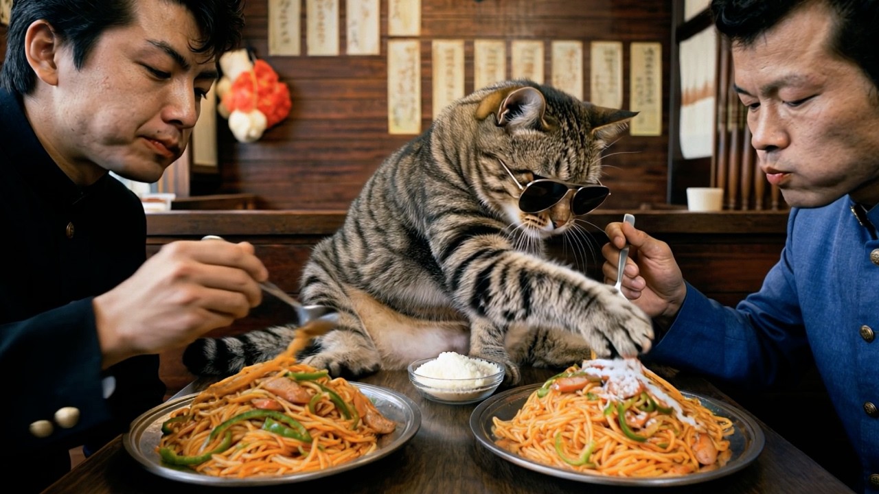 ボス猫の「喫茶店のこって〜りナポリタン」ツッパリ大喧嘩！マドンナ猫を守れッ&hellip;！