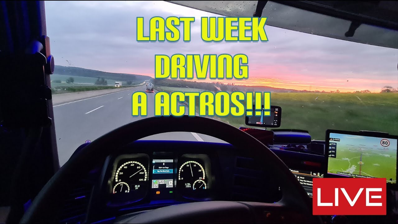 POV Mercedes Actros 1851. Last week driving a Actros. LIVE