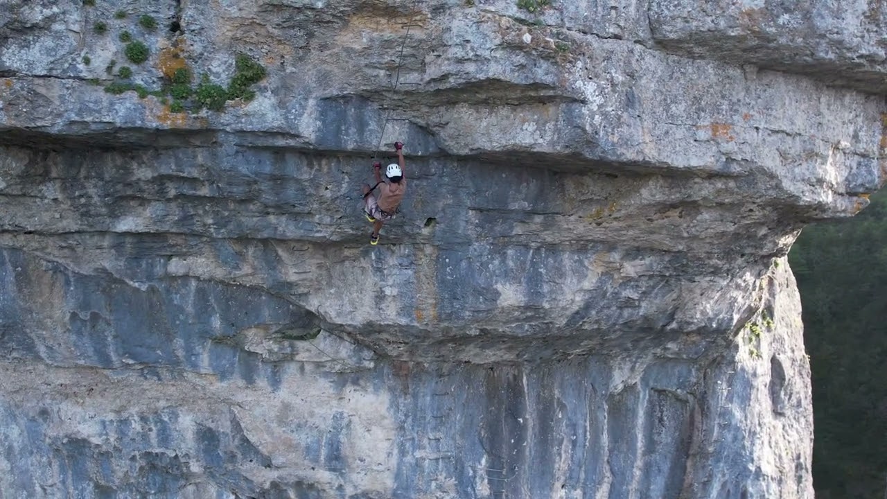 La casquette de Florac, passage de via ferrata le plus dur de France