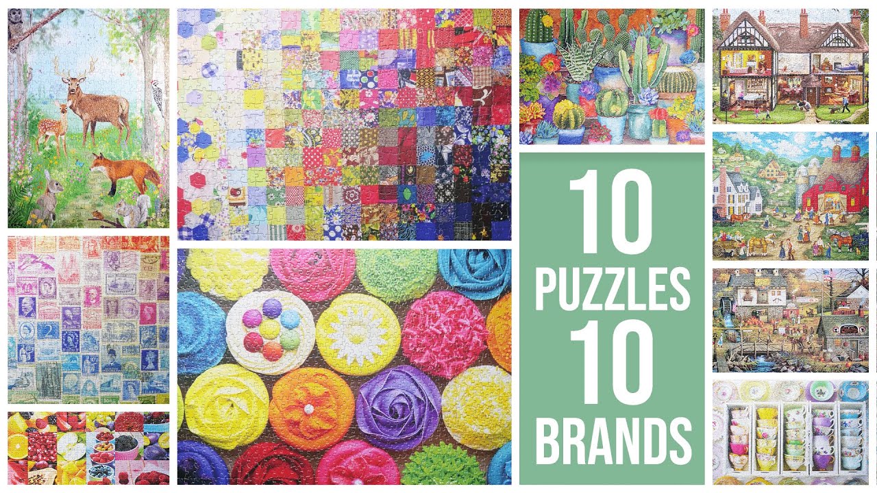 10 Puzzles / 10 Brands | Reviewing Galison, Colorcraft, Ceaco, Eurographics, Page Publications