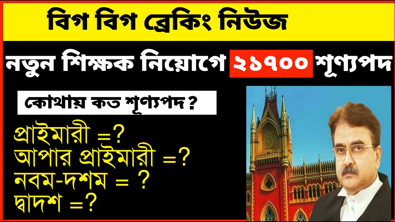 নতুন শিক্ষক নিয়োগে শূন্যপদ ২১৭০০ | Primary Tet 2017 Vacancy | New SLST Recruitment News |