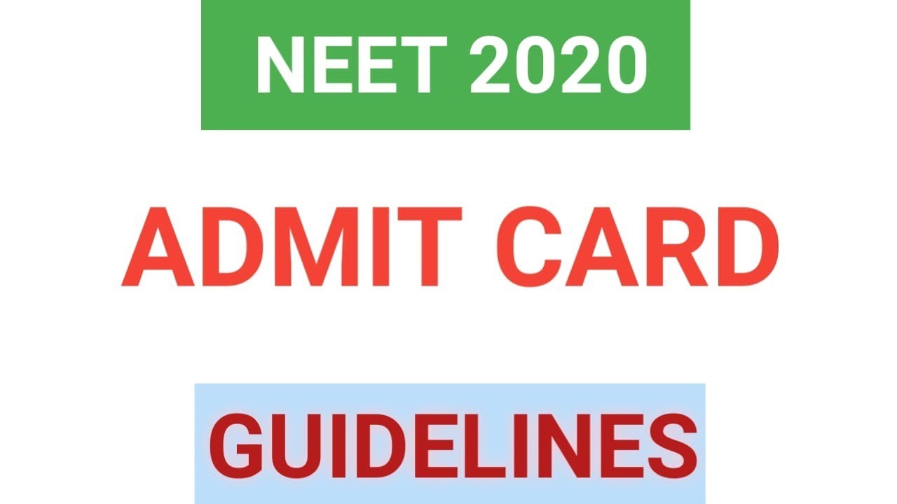 #NEET 2020 Admit Card Detailed Guidelines  | Amit Tiwari  | Ashoka Biology |
