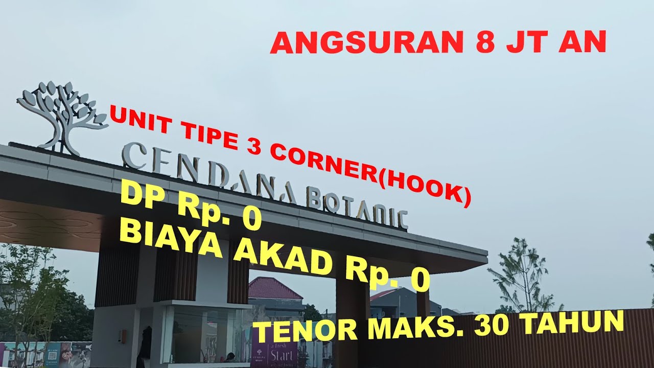 CENDANA BOTANIC RUMAH HOOK 2 LANTAI MINIMALIS DI TANGERANG DEKAT LIPPO KARAWACI DAN SERPONG || POV