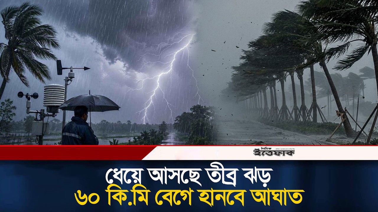 যেসব অঞ্চলে দুপুরের মধ্যেই ৬০ কি.মি বেগে ঝড়ের শঙ্কা | Weather Update | Storm Alert | Itefaq