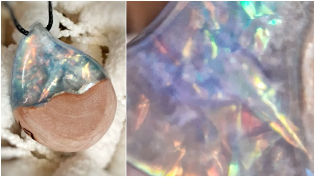Opal resin effect. resina effetto opale.