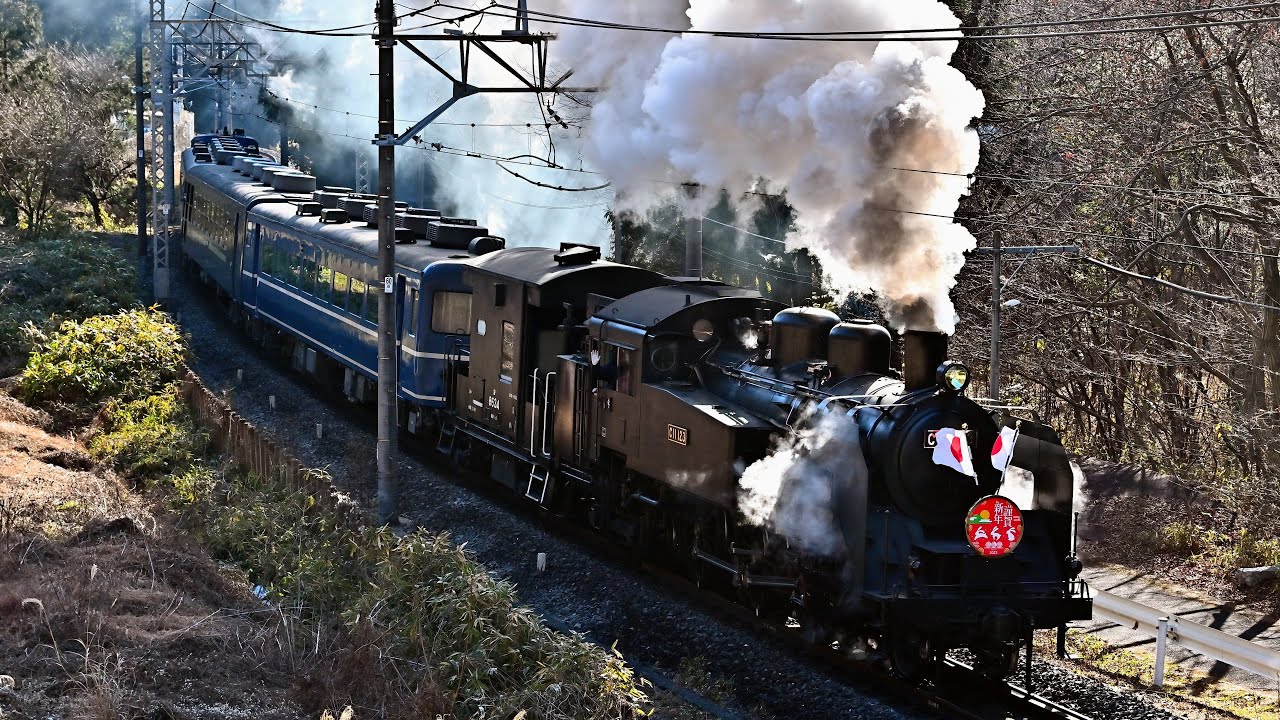【C11 207】新春のSL大樹【C11 123】令和五年元旦 4K Tobe Line SL Taiju Futara JNR Class C11