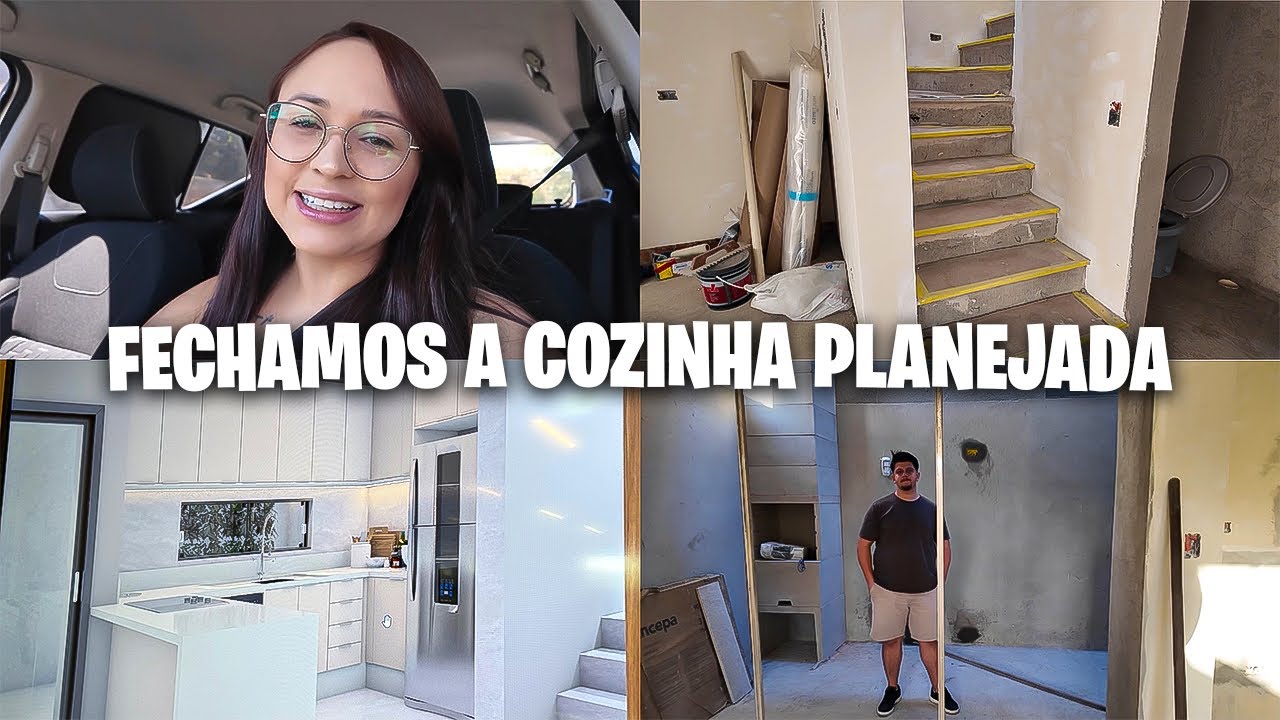FECHAMOS A COZINHA PLANEJADA DA NOSSA CASA NOVA + PASSADINHA NA OBRA