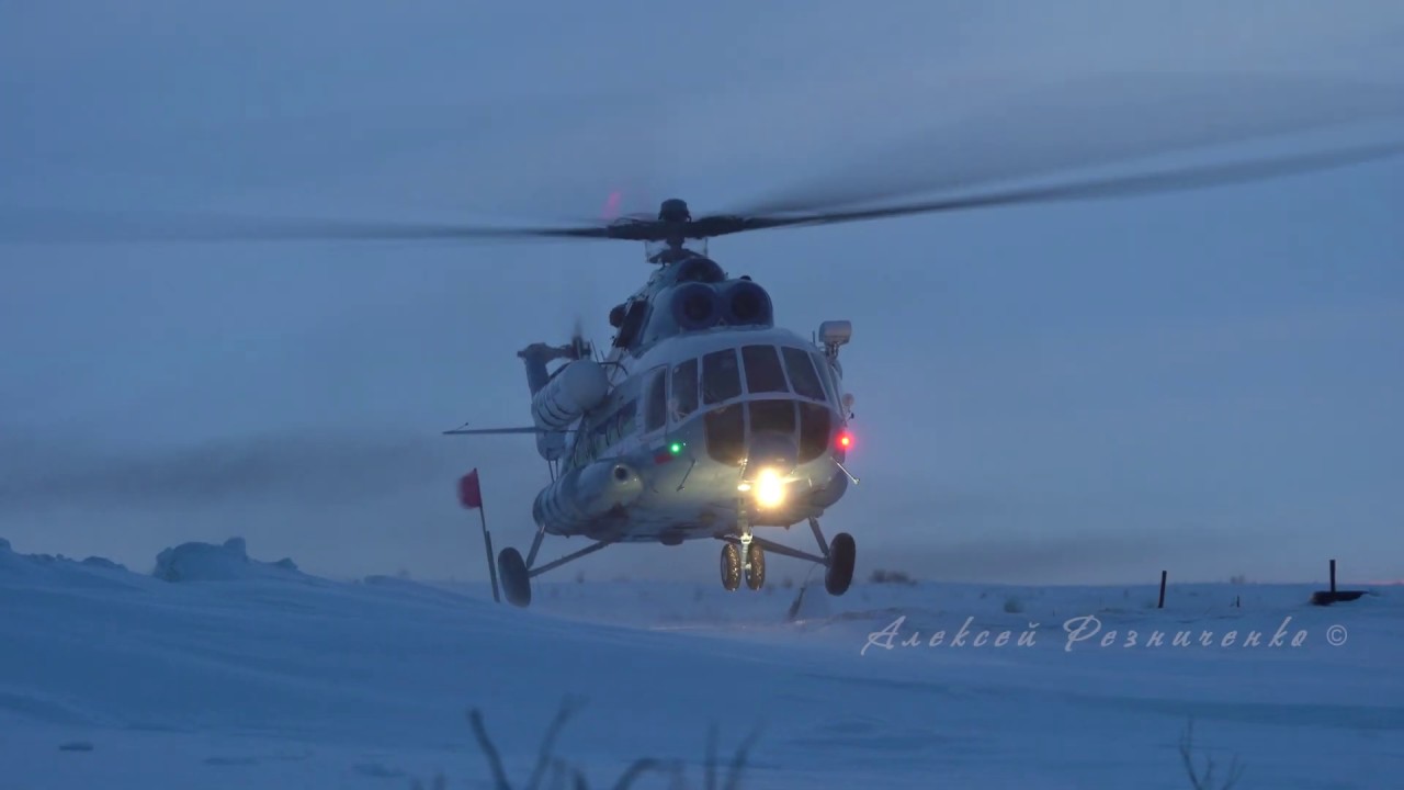 Учебные полёты Ми-8 в Воркуте