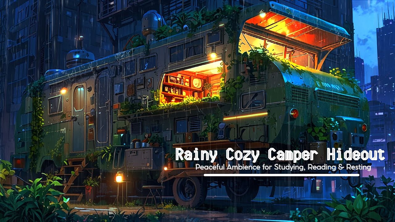 Rainy Cozy Camper Hideout — Peaceful Ambience for Studying, Reading & Resting