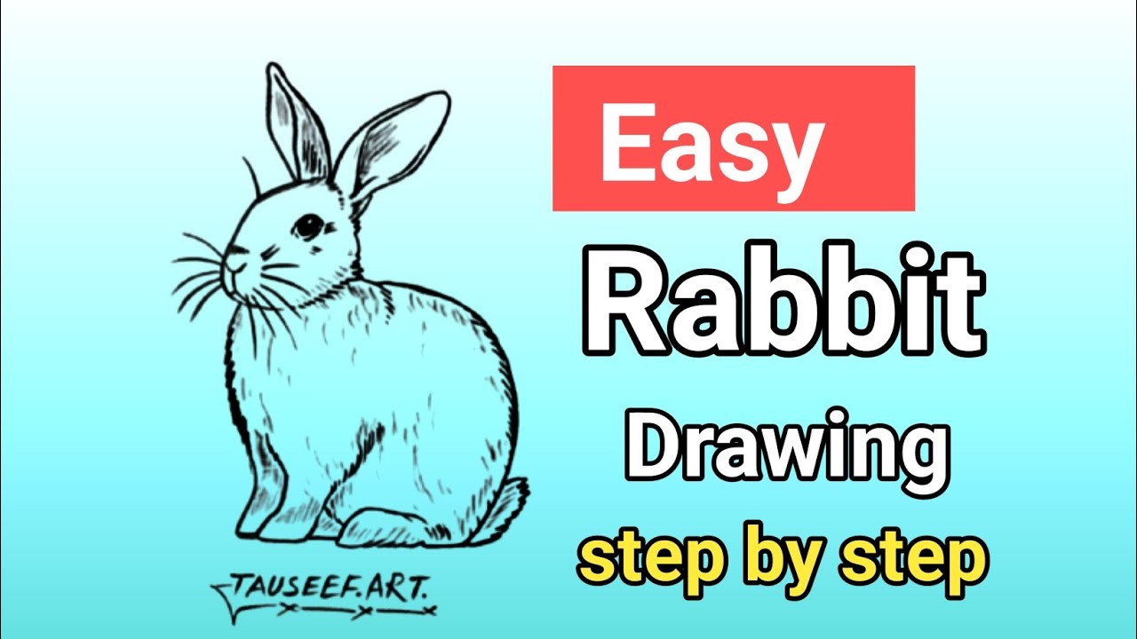 👉 Rabbit Sketch Drawing Step by Step | Easy Art for Beginners#tauseefart #sketch #pencildrawing 