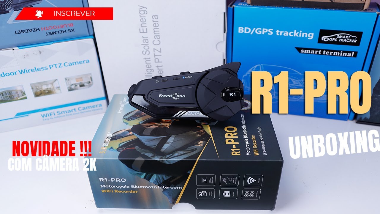 Intercomunicador com câmera R1-Pro , comunicador para moto Freed conn