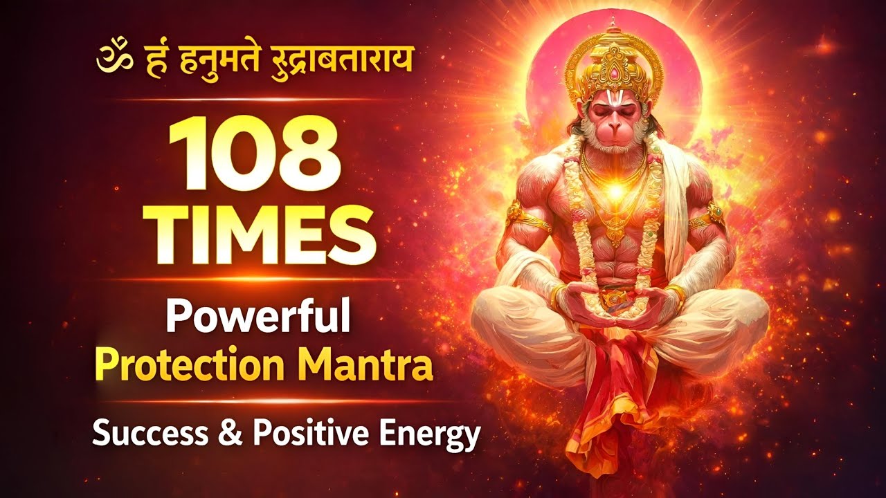 ॐ हं हनुमते रुद्रावताराय | 108 Times Powerful Hanuman Mantra for Protection & Success