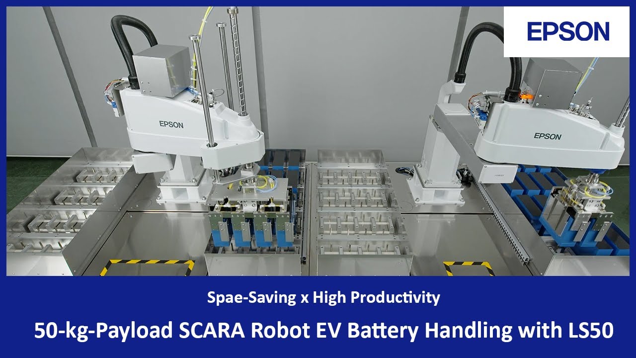 Space-Saving x High Productivity  50-kg-Payload SCARA Robot, EV Battery Handling with LS50