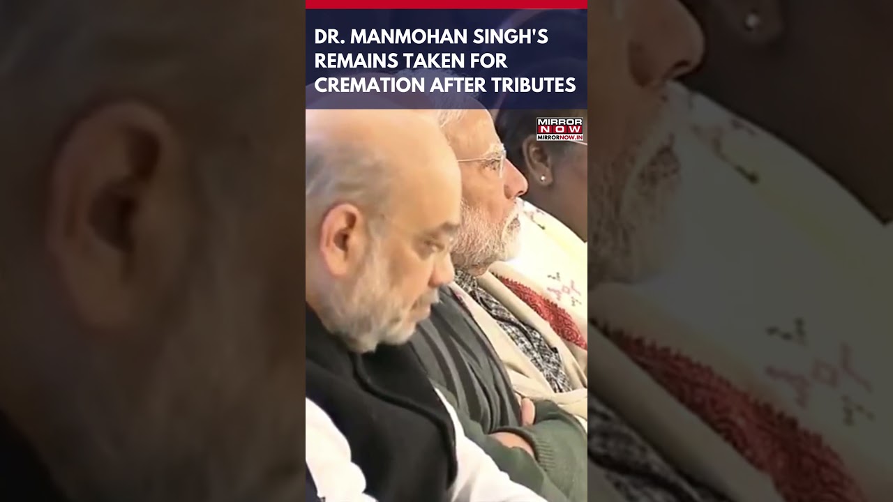 Watch: Mortal Remains Of Former PM Manmohan Singh Taken For Cremation After Final Rites | #shorts