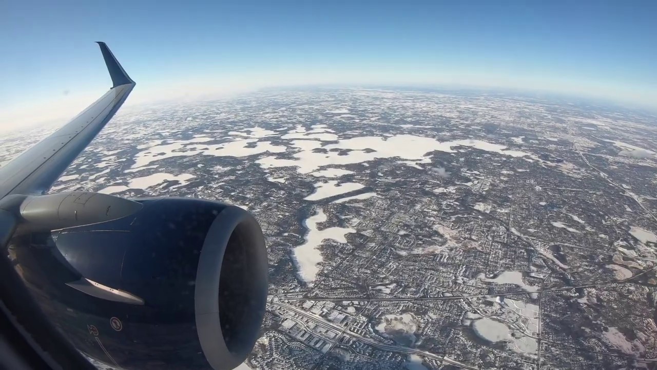 Delta Flight 1344 San Francisco (SFO) to Minneapolis (MSP) سان فرنسيسكو إلى منيابوليس