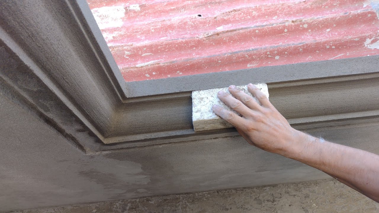 cómo enlucir molduras de cemento / finishing cement molding