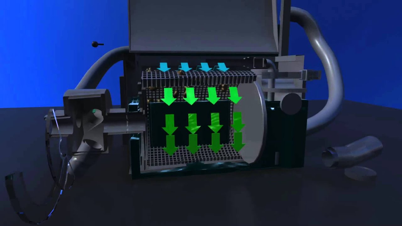 Hydro Driven Drum Filter Animation