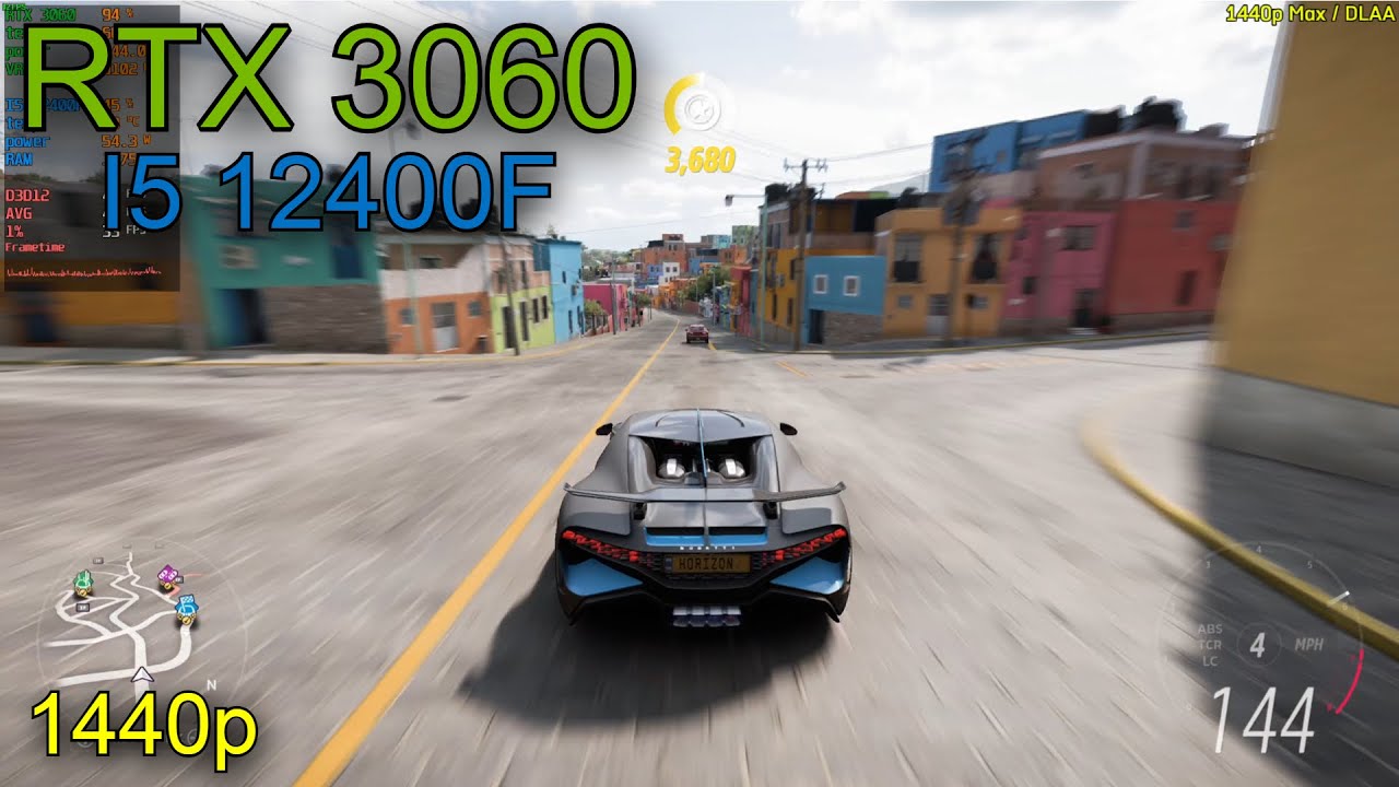 RTX 3060 12GB + I5 12400F - Forza Horizon 5 - 1440p - All Settings
