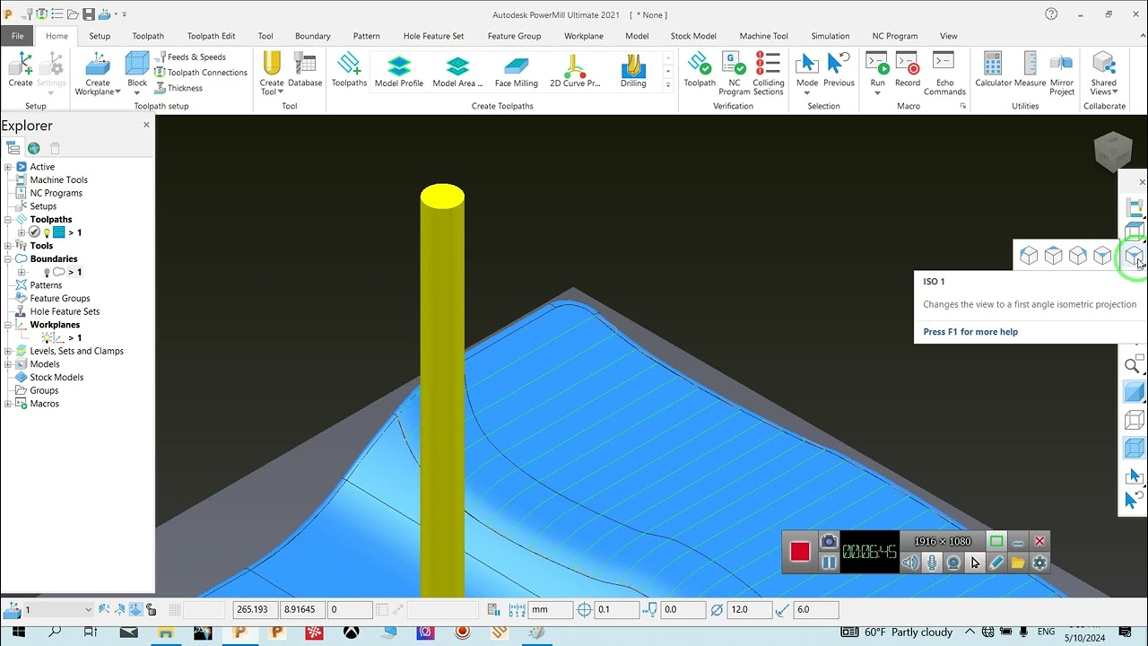 #24 1 toolpath connection in power mill