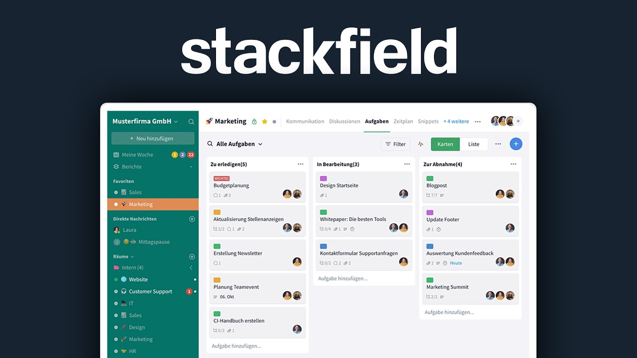 Stackfield (Tutorial): Projekte, Aufgaben & Teams in einem All-in-One Projektmanagement Tool