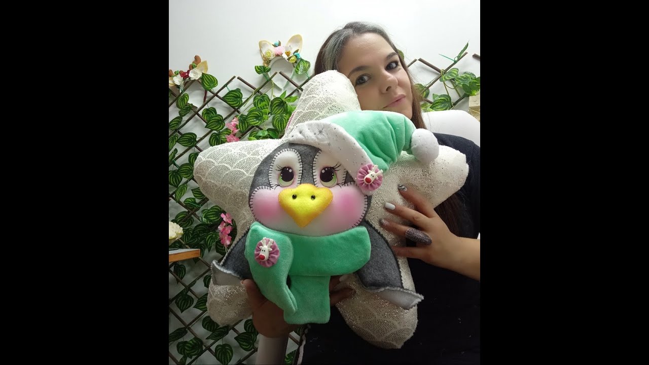 cojín pingüino estrella