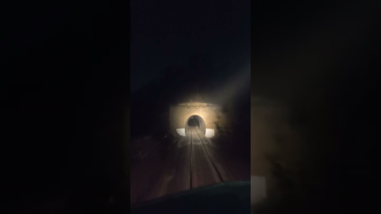 Live Train at night passing through Tunnel near Chaklala Rawalpindi