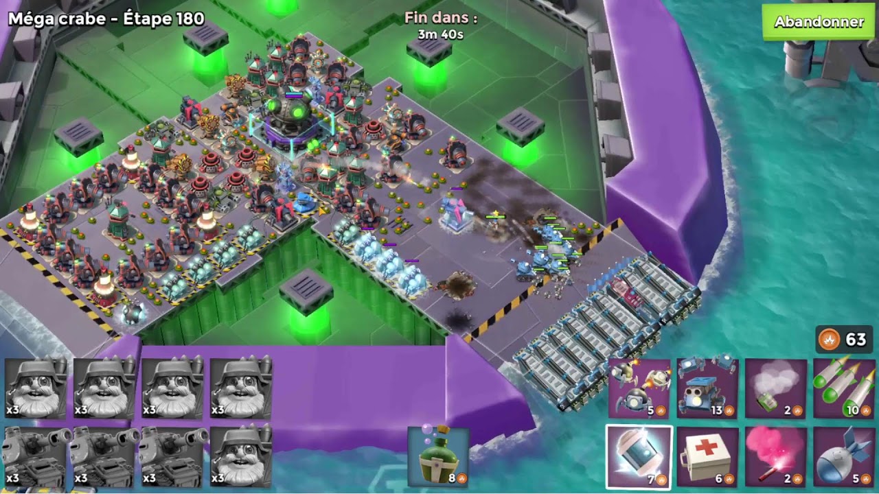 Boom beach #348 - Méga crabe brûlé (Juillet 2022) - Partie 8 (Etapes 178 à 180)