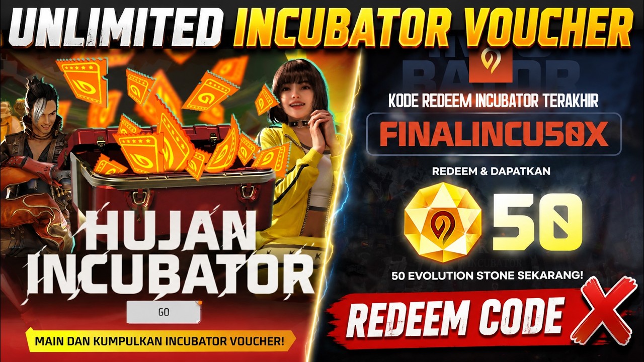 FF Indonesia Server 😱 FREE Unlimited Incubator Voucher + Redeem Code Info! | New Event Today
