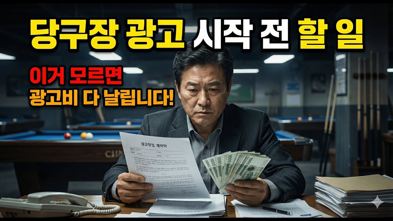 당구장 광고 시작 전 꼭 해야 할 일