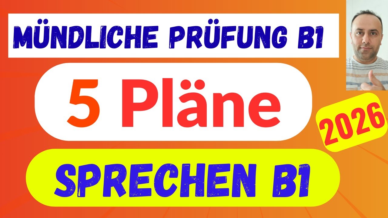 Prüfung B1 / DTZ B1 Sprechen / Mündliche Prüfung B1 Teil 3 / Gemeinsam planen B1 / 6 Pläne 2026