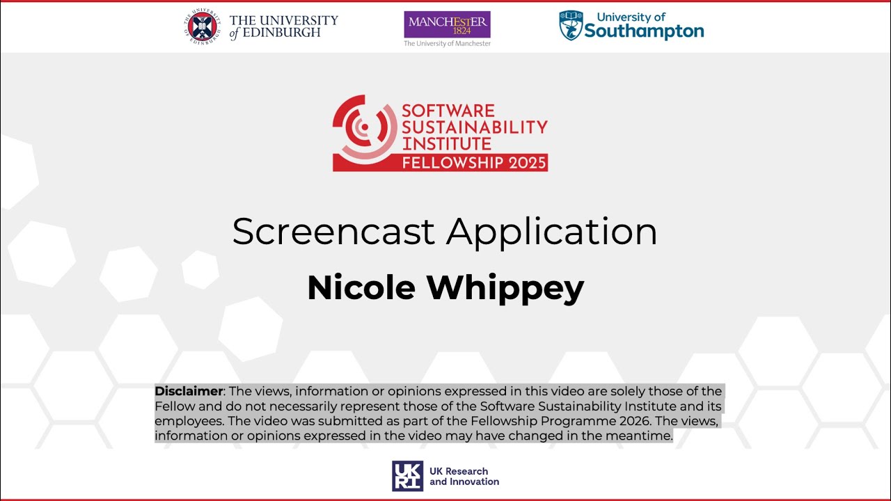Fellowship Programme 2026 Screencast: Nicole Whippey