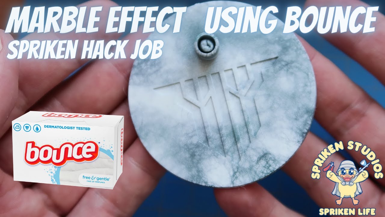 How to Paint Marble Effect Using Bounce Dryer Sheet - Spriken Hack Job