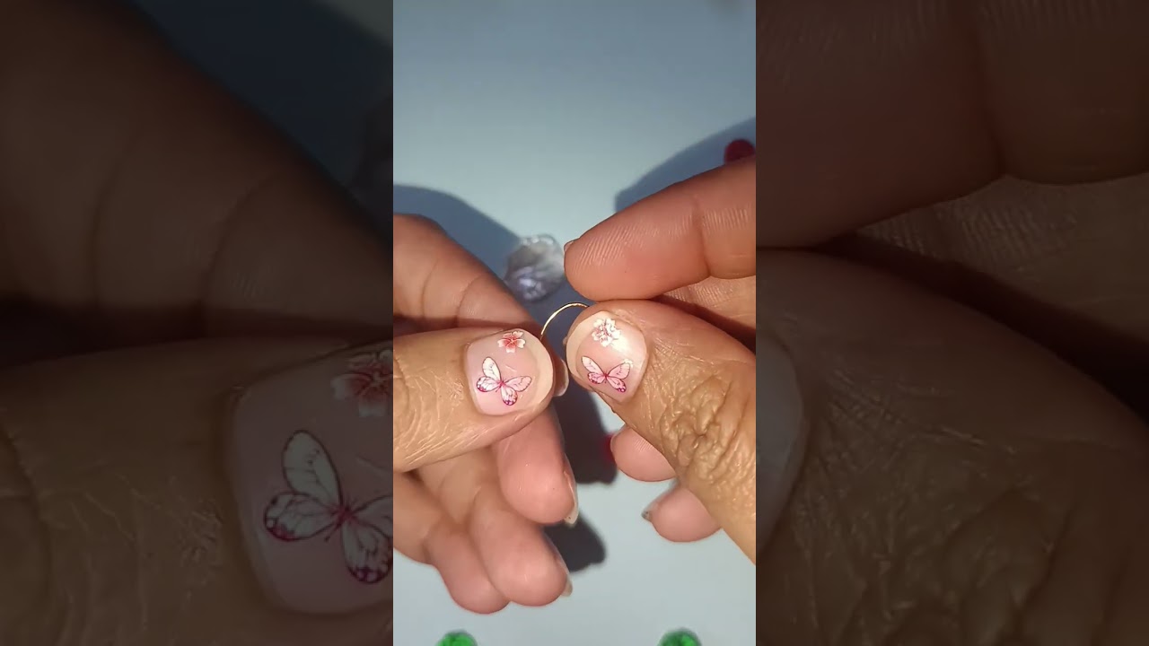 #DIY two green pearls gold earring making at home 🏡😊