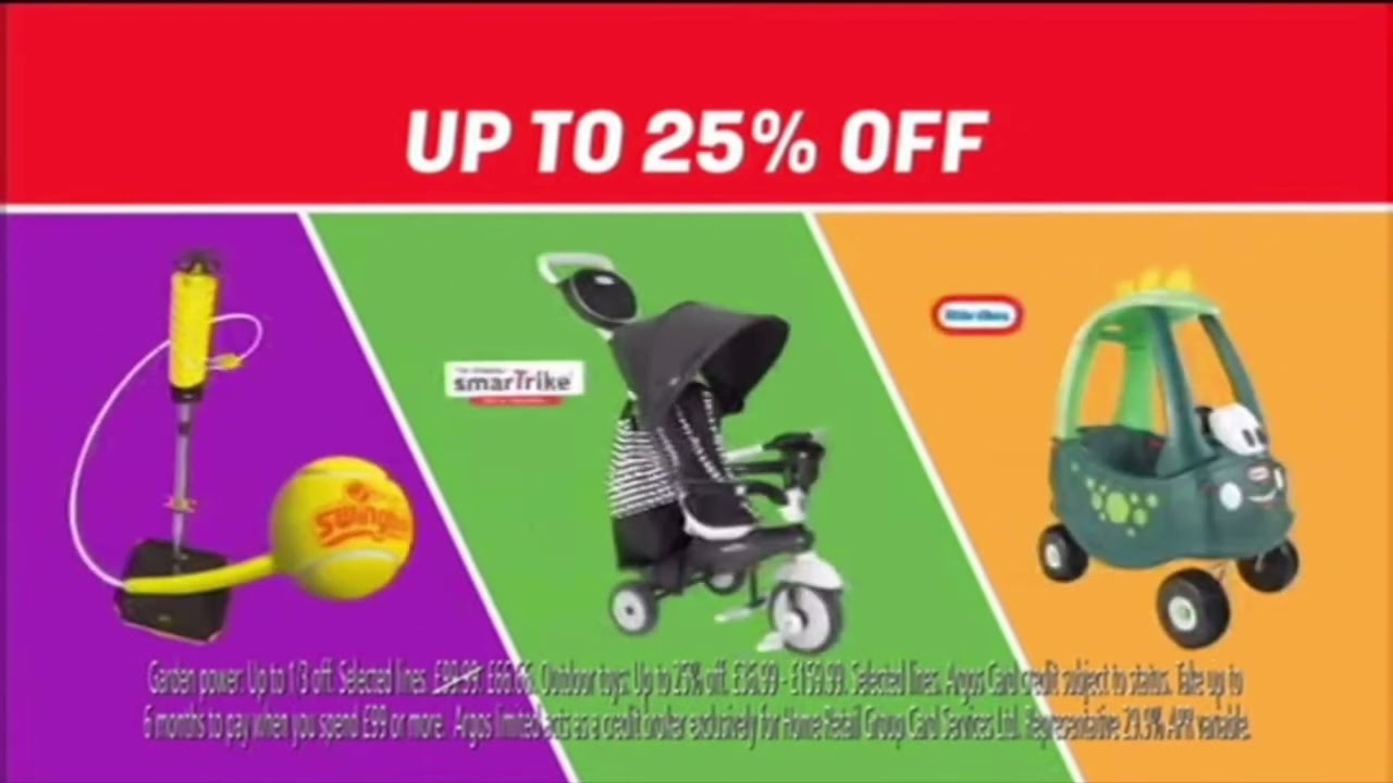 Argos Big Red Event Garden Power Outdoor Toys Vouchers Advert 2018￼￼￼￼