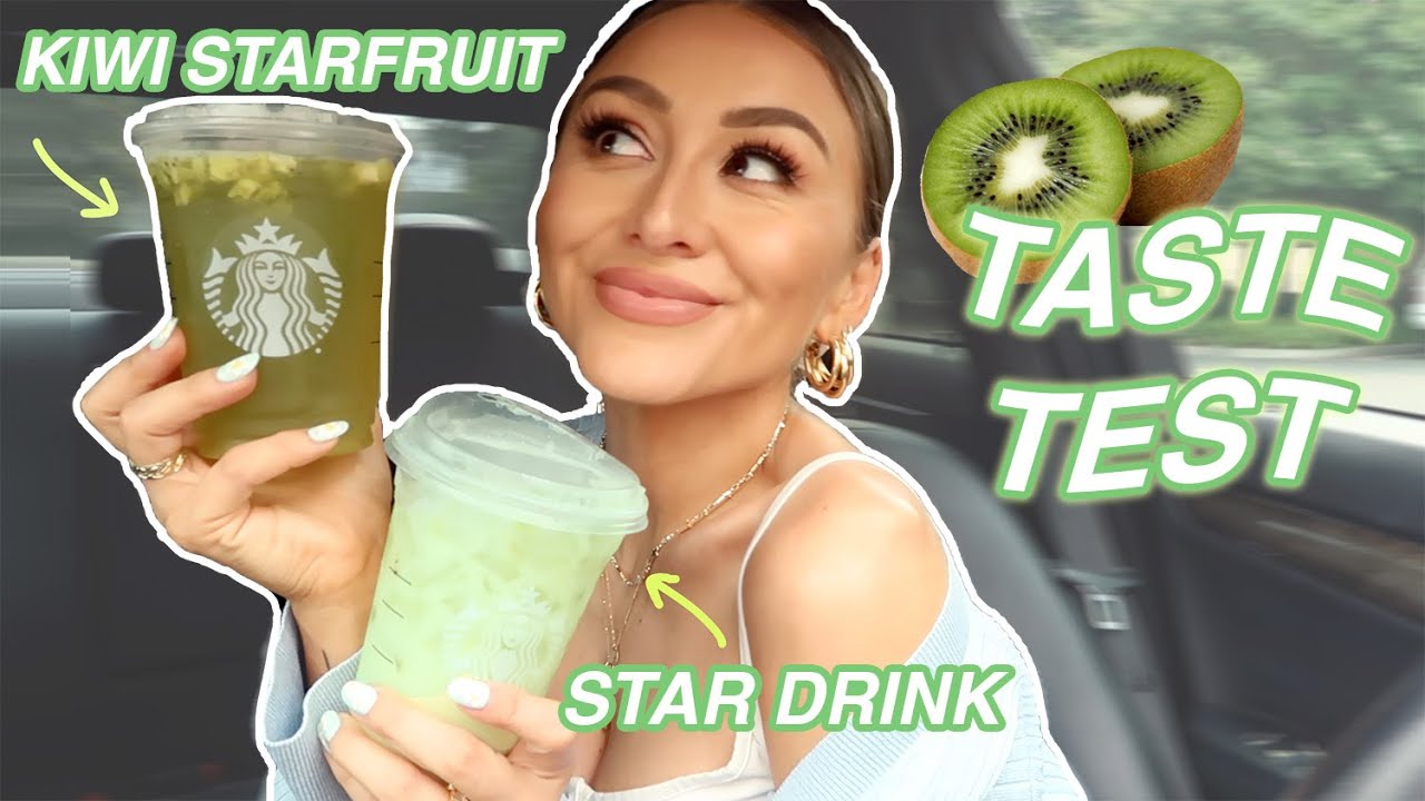 Trying the NEW STARBUCKS KIWI STARFRUIT refresher + STAR DRINK | YesHipolito