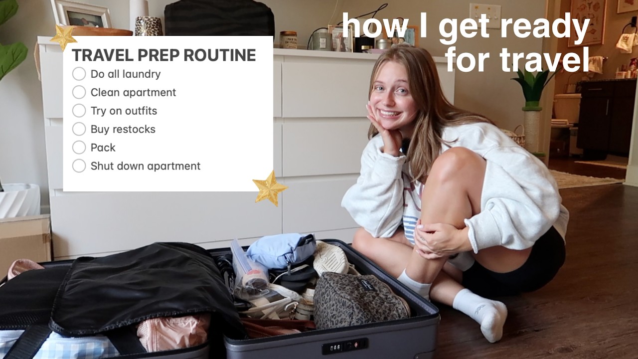 TRAVEL PREP ROUTINE: packing, cleaning, restocks, apartment shutdown & how I get ready for a trip ✈️