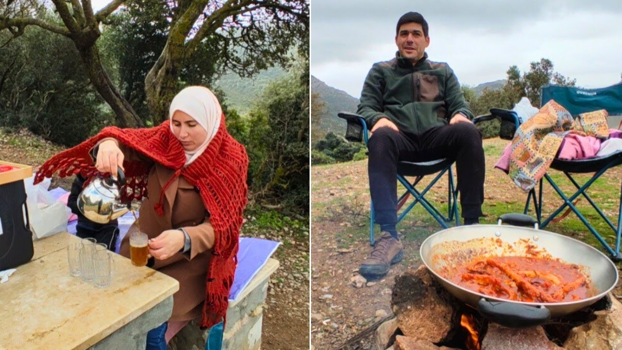 مشينا لمعبد المياه بزغوان و فطرنا على أعلى الجبل ⛰️ بردنا 🥶