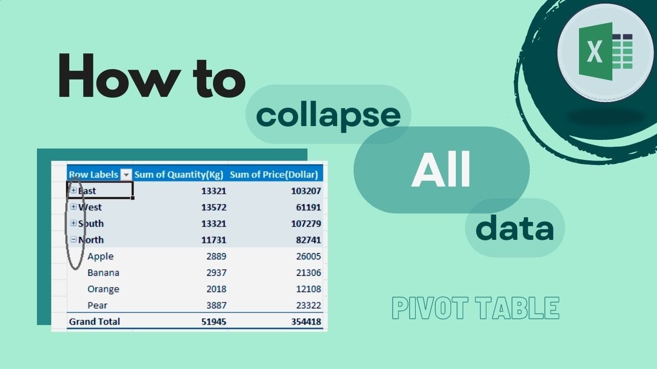 Excel Pivot Table: How To Collapse All
