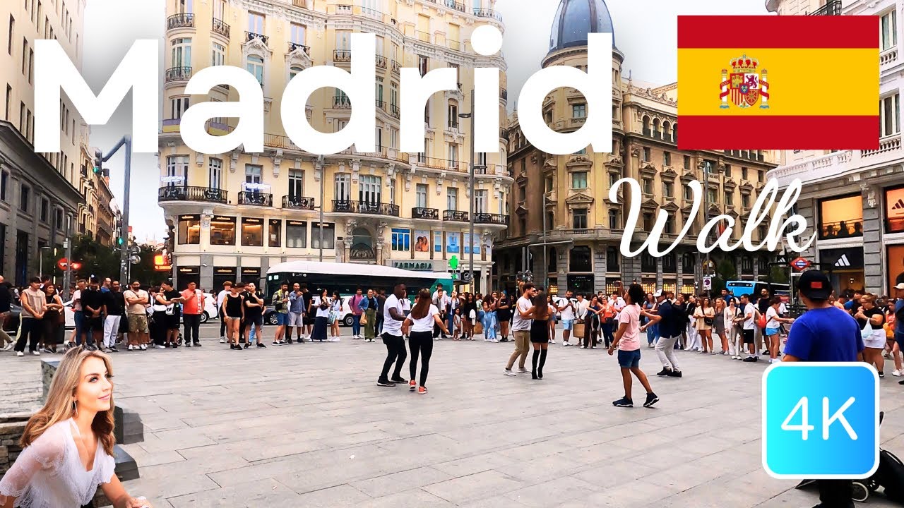 Madrid Spain - Walking in Madrid Spain - 4K ULTRA HD
